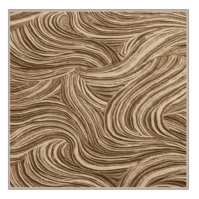 Washable Sandy Ripple Deluxe Coastal Area Rug