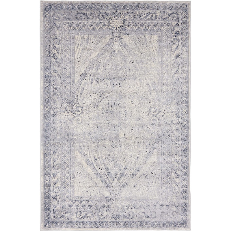 Parrado Ikat Indoor Rug, Rectangle 6' x 9'