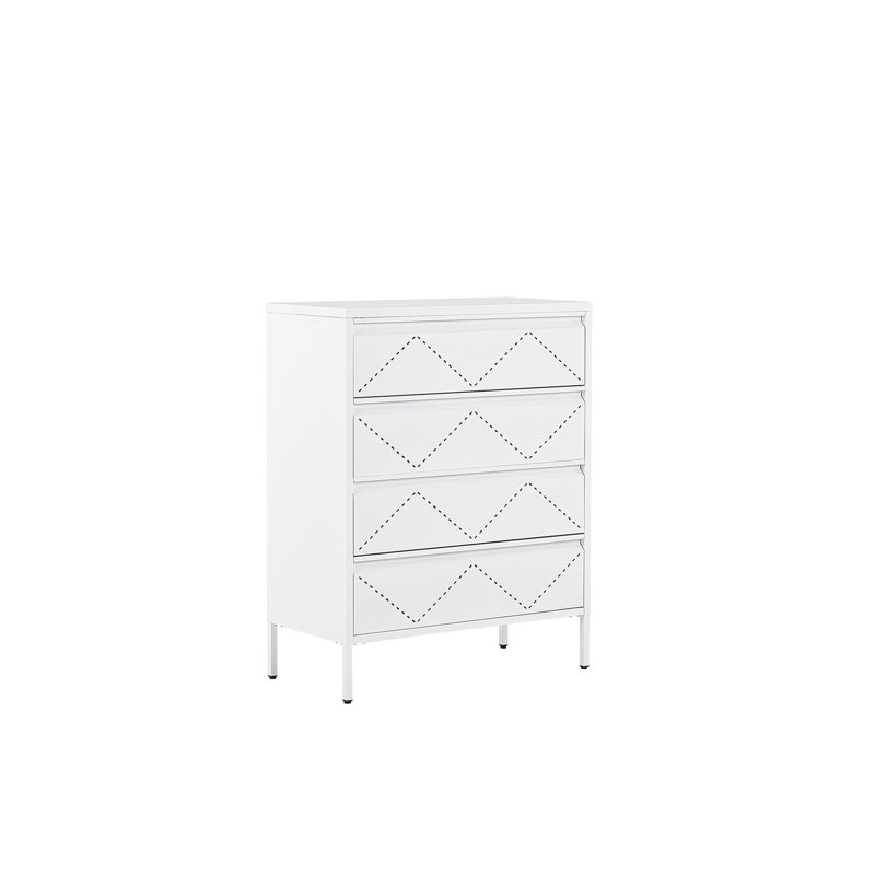 Donji 80cm W 4 - Drawer Chest of Drawers, White