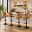 Tabouret de bar pivotant à dossier festonné-267723981
