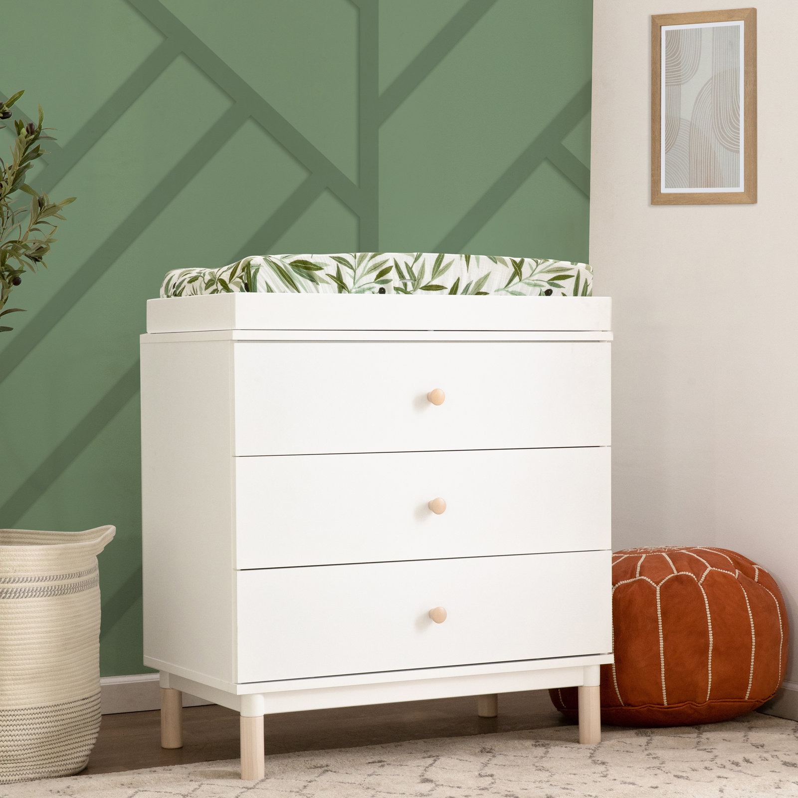 Gelato 33.5" W 3-Drawer Changer Dresser, White
