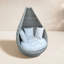 Fauteuil en osier gris