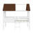 Low Loft Wood House Bed With Two Side Windows  (White+Brown)(OLD SKU: LP000037AAD)-286058830