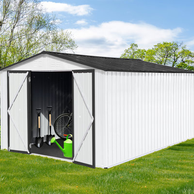 Rangement de jardin 10 pi x 12 pi - Remise en métal avec intempéries