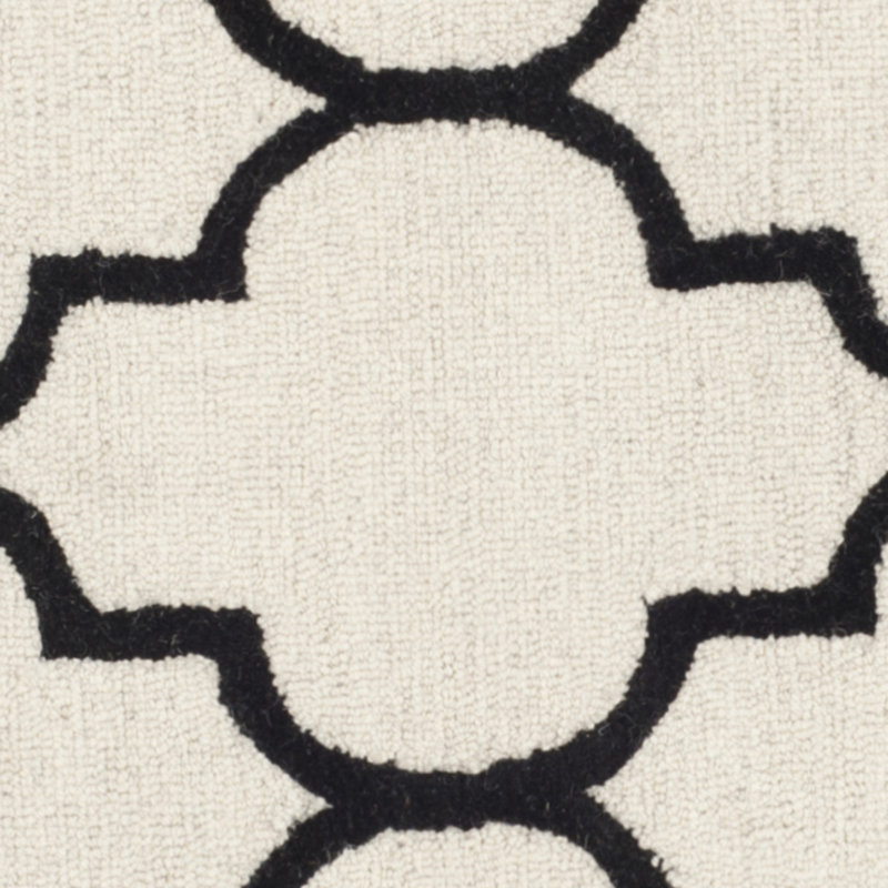 Cannen Hand Tufted Wool Geometric Rug, Rectangle 5' x 8'