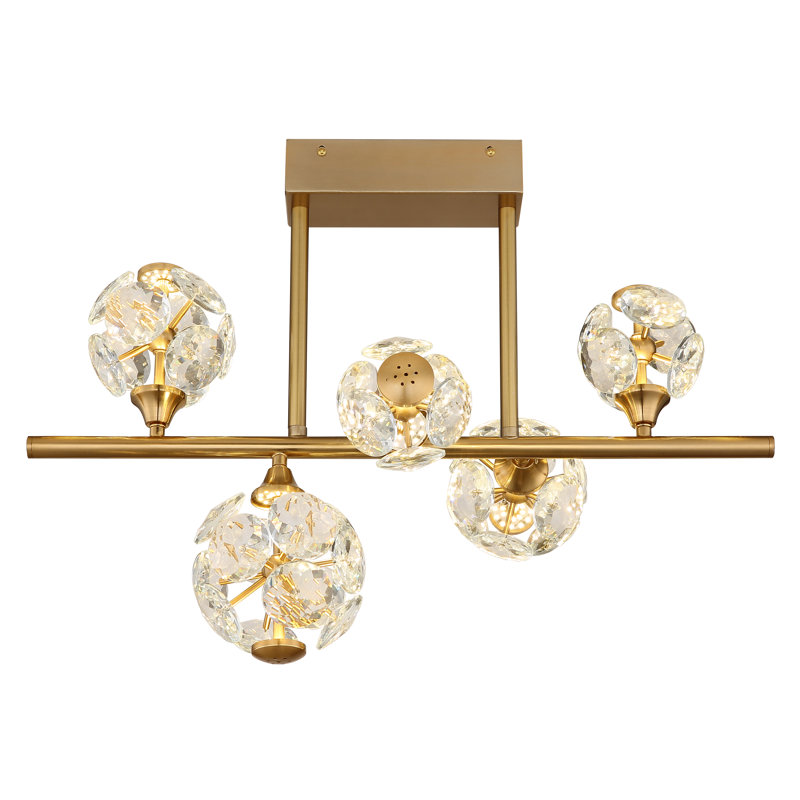 Crystal LED Flush Mount, Gold