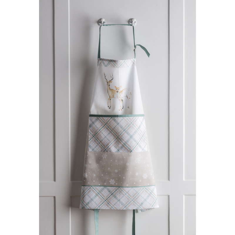 Christmas Geometric Cotton Bib Apron