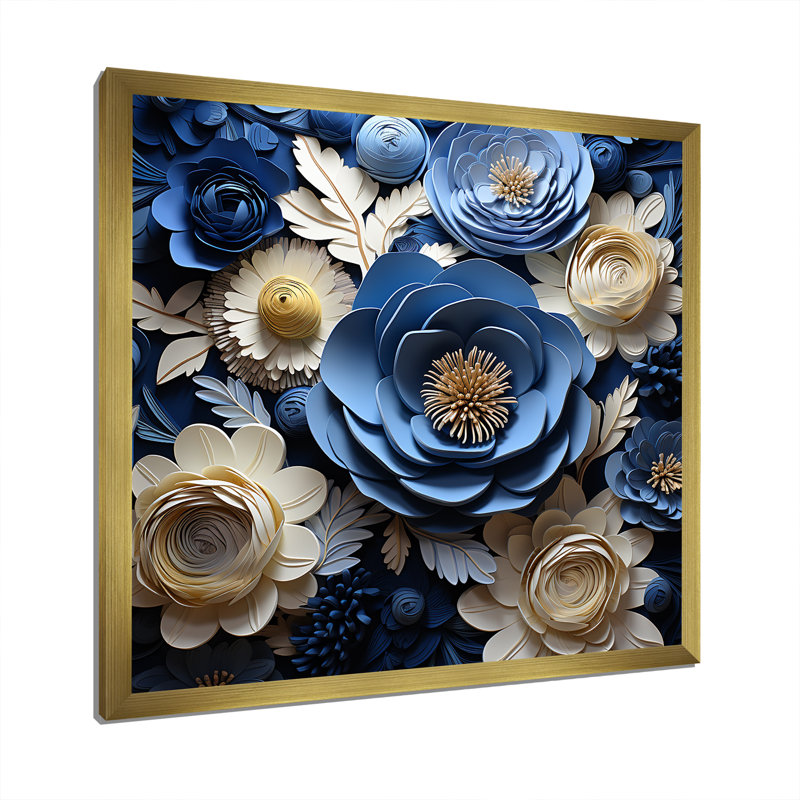 Ranunculus Bouquet IV sur toile, H 24 po x l 24 po x P 1 po, Cadre doré simple