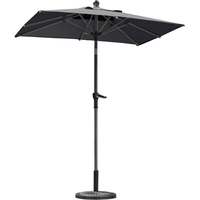 PURPLE LEAF 48“×72” Small Rectangle Crank and Tilt Table Outdoor Market Umbrella Without Base