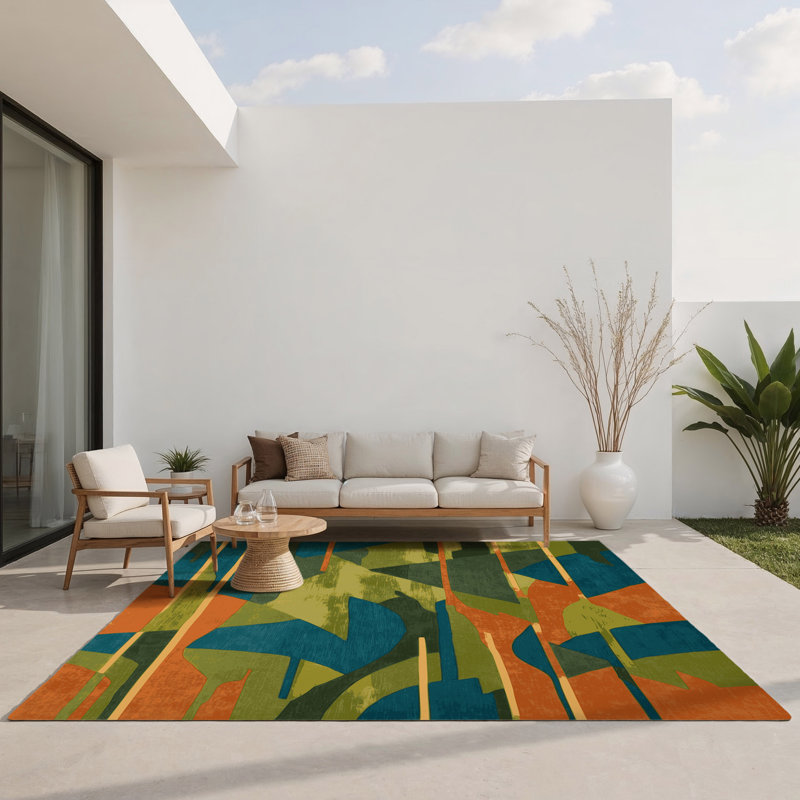 Sunlit Drift Indoor And Outdoor Area Rug, Rectangle 9' x 12'