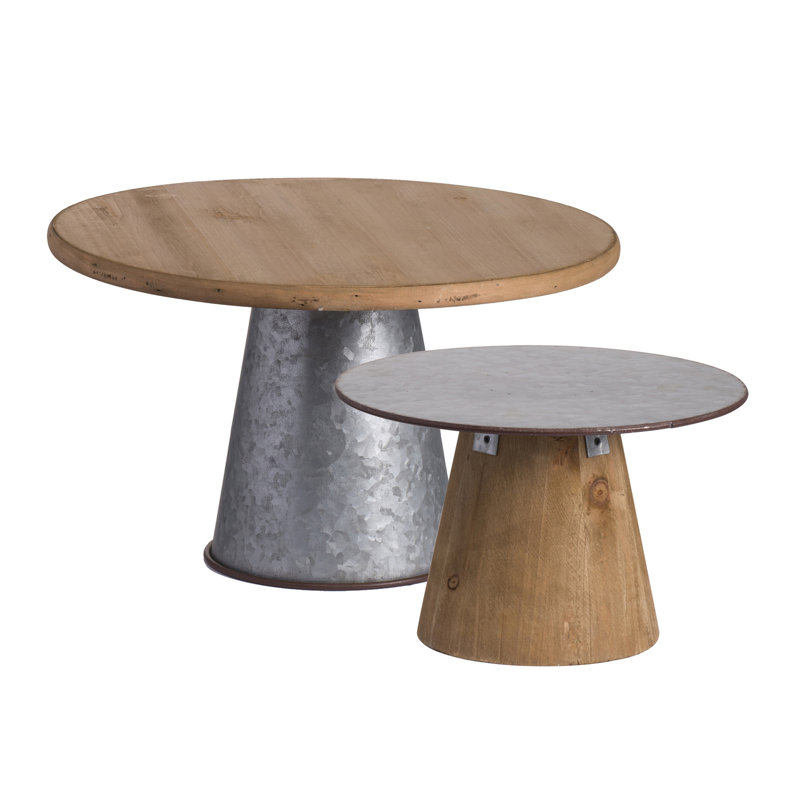 Assiette décorative en bois Clarys - ensemble de 2