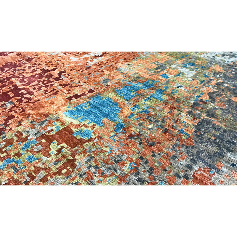 Tapis camouflage noué à la main, Rectangle 2 pi x 3 pi