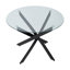 Round Glass Top Metal Base Dining Table-1566390003