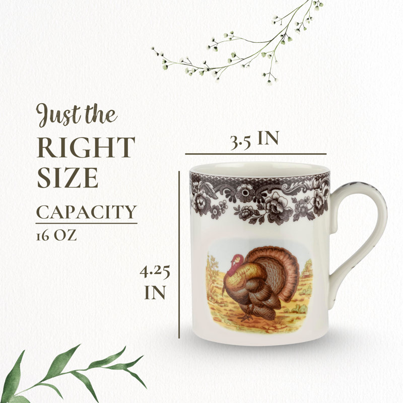Spode Woodland Turkey Mug 16 Oz Turkey
