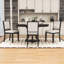 Ensemble de table de salle à manger extensible 5 pièces avec 4 chaises rembourrées-636099831-636099829-636099826