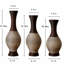 Ensemble de 3 vases de sol en PVC brun classique et soigné, parfait pour la décoration intérieure et les vignes artificielles