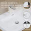 Meuble-lavabo flottant 42 po avec lavabo, meuble de rangement mural rayé avec tiroir à fermeture en douceur et lavabo blanc brillant, entièrement assemblé