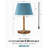 Cue Wood USB Table Lamp