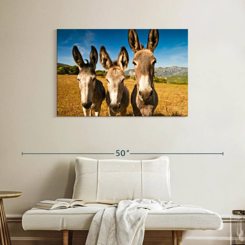 Donkey Trio, 26" H x 39" W