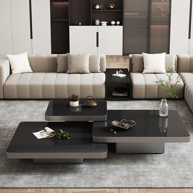 Simple luxurious square coffee table set