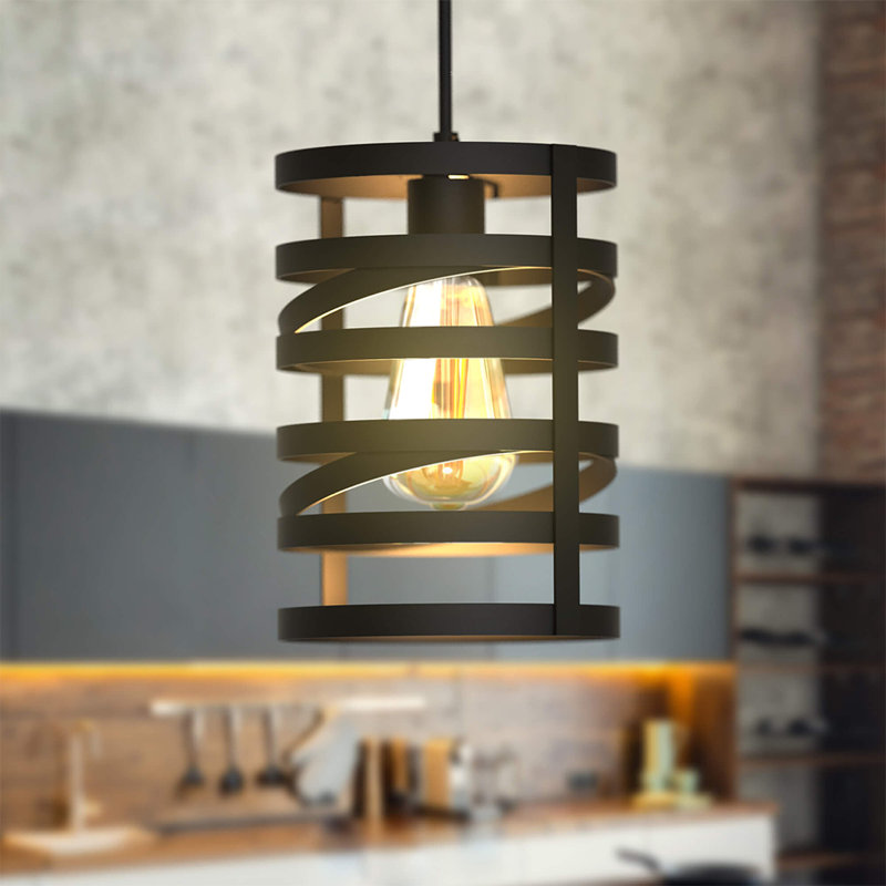 Luminaire suspendu noir mat à 1 lumière Markovich