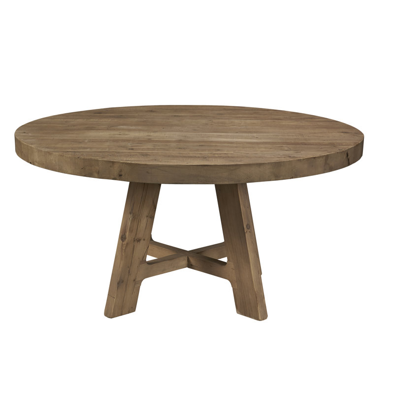 Almut Pine Round Solid Wood Dining Table