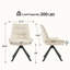 Chaise de salle à manger rembourrée pivotante à 360 ° Morden-2050133105
