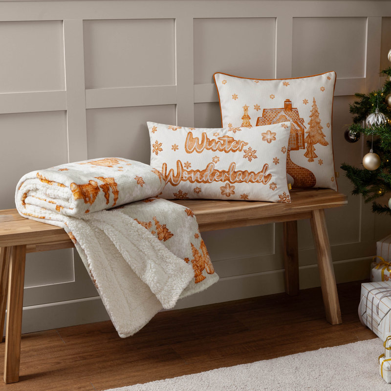 Gretel Winter Wonderland Abstract Rectangular Cushion