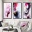 Exquisite Fluidity Magenta Ink Clouds - Abstract Painting Art Set Of 3 Pieces-694947237-694947236