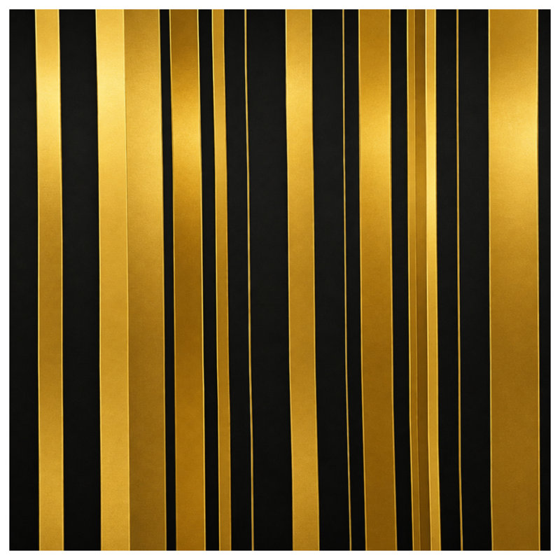 Gold Black Stripes Comforter, Queen