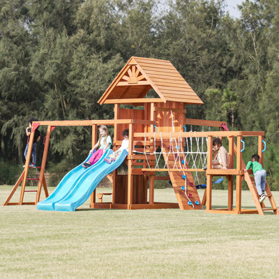 Ensemble de jeu en cèdre Dolphin Playground