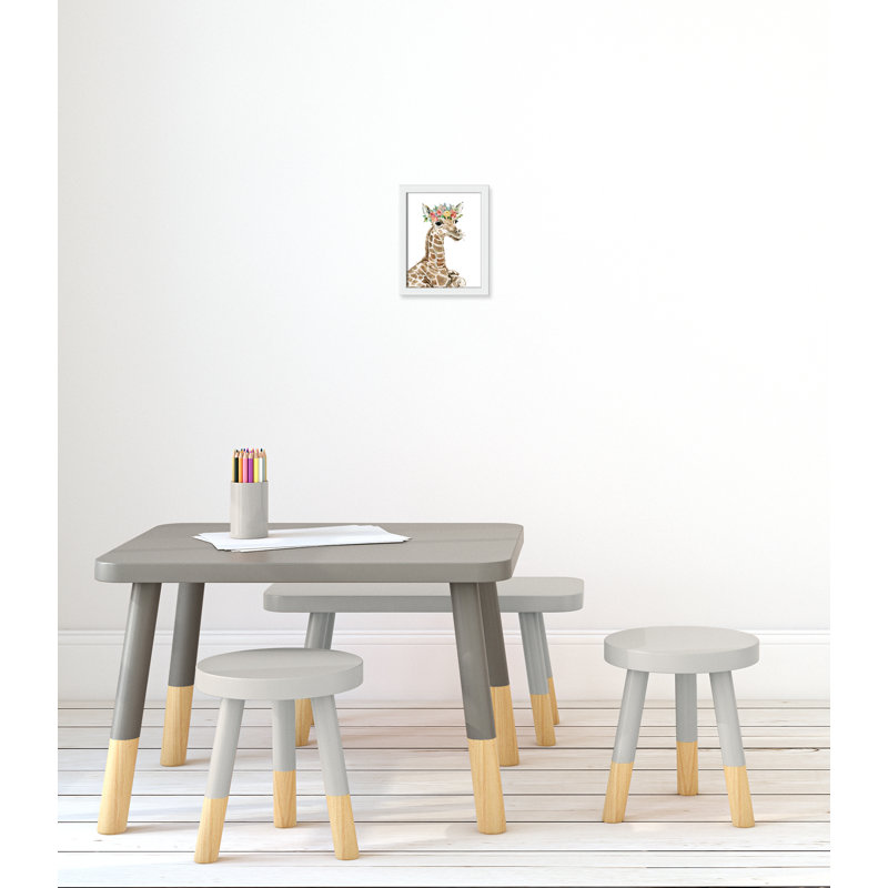 Art sur toile savannah, H 11 po x l 9 po x P 1,18 po, Cadre blanc
