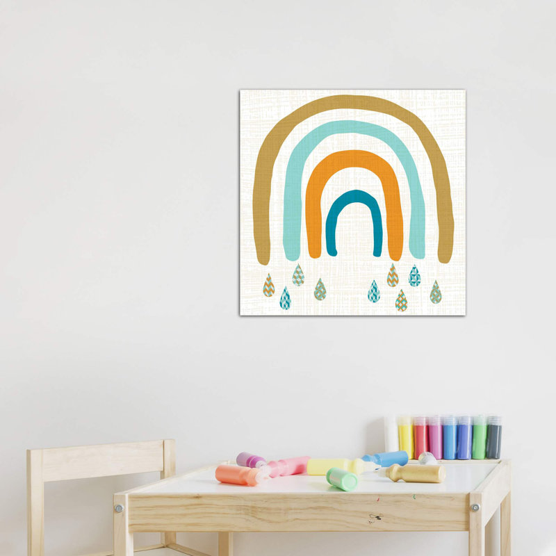 «Rainbow Day IV» par Chariklia Zarris - reproduction d'art, Toile tendue, Pas de tapis, H 18 po x l 18 po x 1,5 po