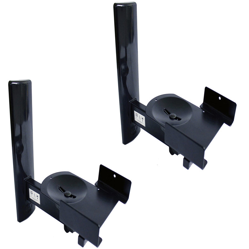 29.85cm Fixed Height Speaker Stand Mount, Set Of 2, Side Clamp With Tilt And Swivel