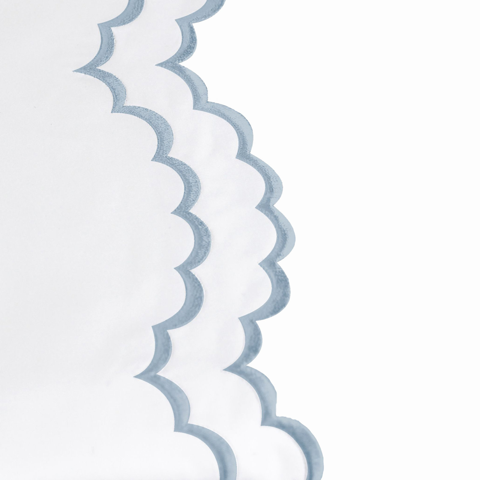 Bara Cotton Duvet Cover Set, King Duvet Cover + 2 King Shams, Blue/White