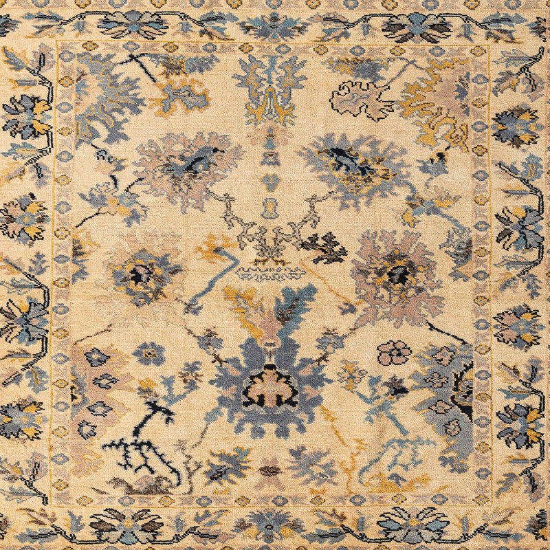 Tapis décoratif multicolore à motif abstrait, Carré 6 pi