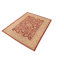 Tapis rouge / ivoire en laine noué à la main 8 pi x 9 pi 5 po Abbigail