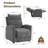Power Recliner Chair Oversized Electric Recliner With Side Pockets Gray-470650083