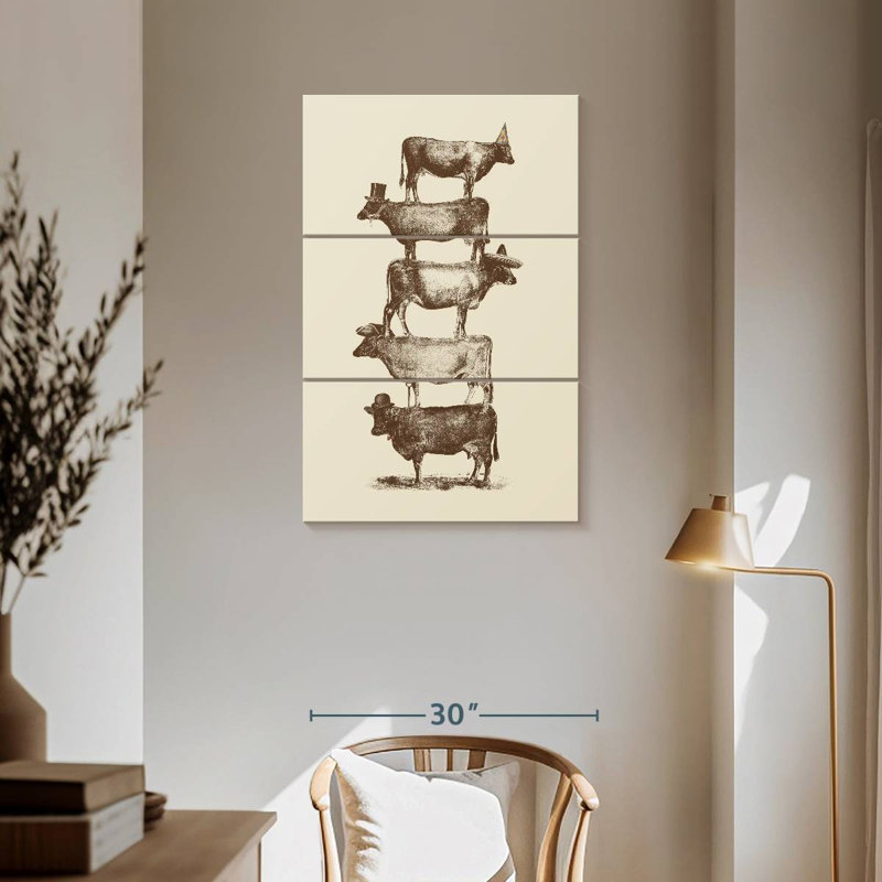 Ketti Cow Cow Nuts, 57" H x 36" W
