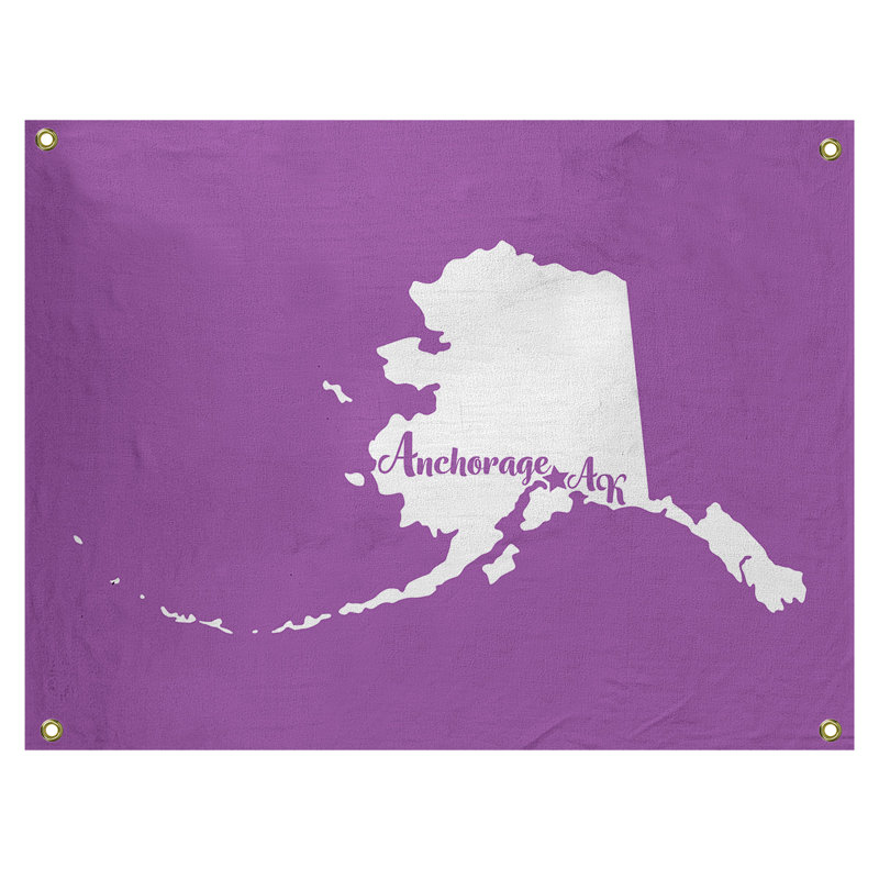 Tapisserie murale alaska ancrage, H 26 po x l 36 po, Violet