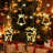 Christmas Curtain String Lights, 8.3 FT Linkable Warm White Window Fairy Lights With 12 Reindeer & Bell Pendants, 8 Modes Waterproof For Xmas Tree Holiday Party Decorations