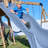 Backyard Discovery Dover Bay Spruce Wood Swing Set with Wave Slide, Tube Slide, Clubhouse, and Rock Wall