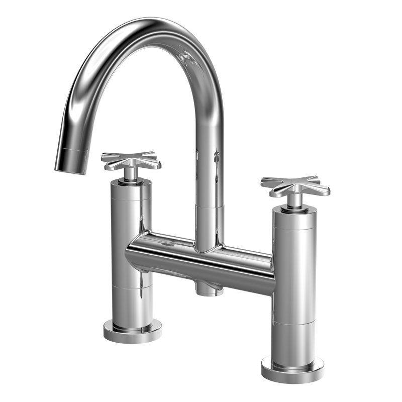 Deck Bath Filler, Chrome
