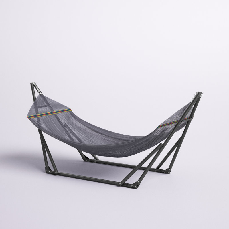 Govan Portable Camping Hammock with Stand, 86" L x 33"W x 39" H, Gray