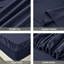 Ensemble de draps en coton 4 pièces pour lit Queen Size, draps respirants et rafraîchissants, literie douce inspirée des hôtels, draps bleu marine de luxe avec poches profondes de 40 cm, infroissables et faciles d'entretien-135803609-135803612