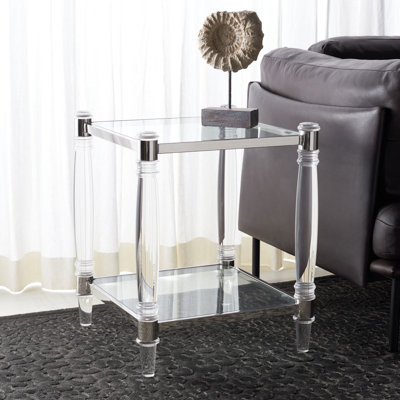 Haykaz Glass Top End Table