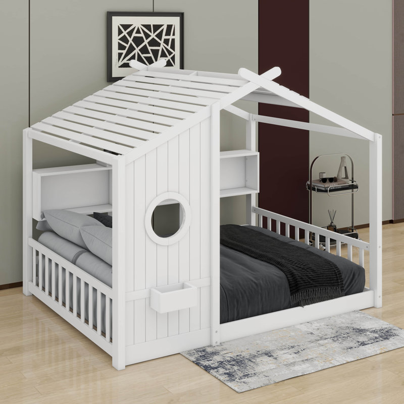 Lit double pleine grandeur, Lit double, Blanc