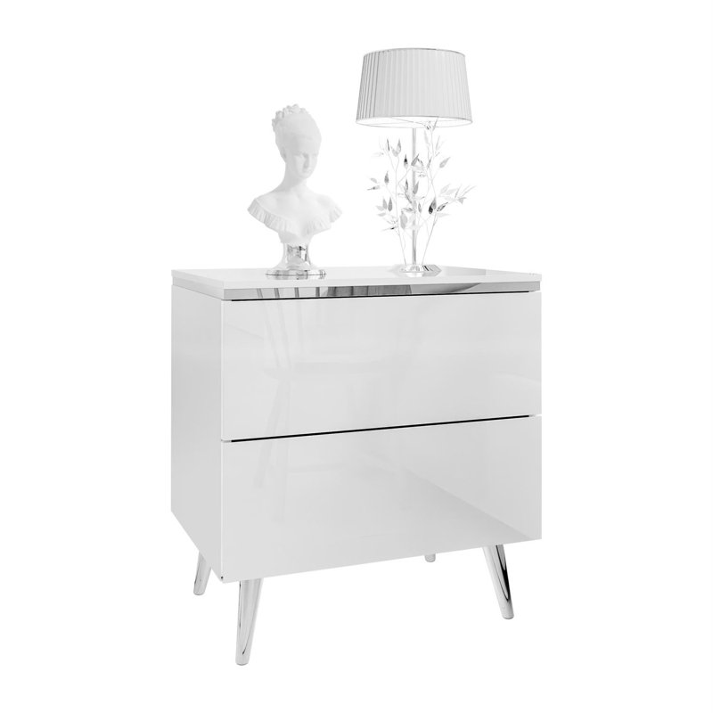 50cm W Manufactured Wood Bedside Table