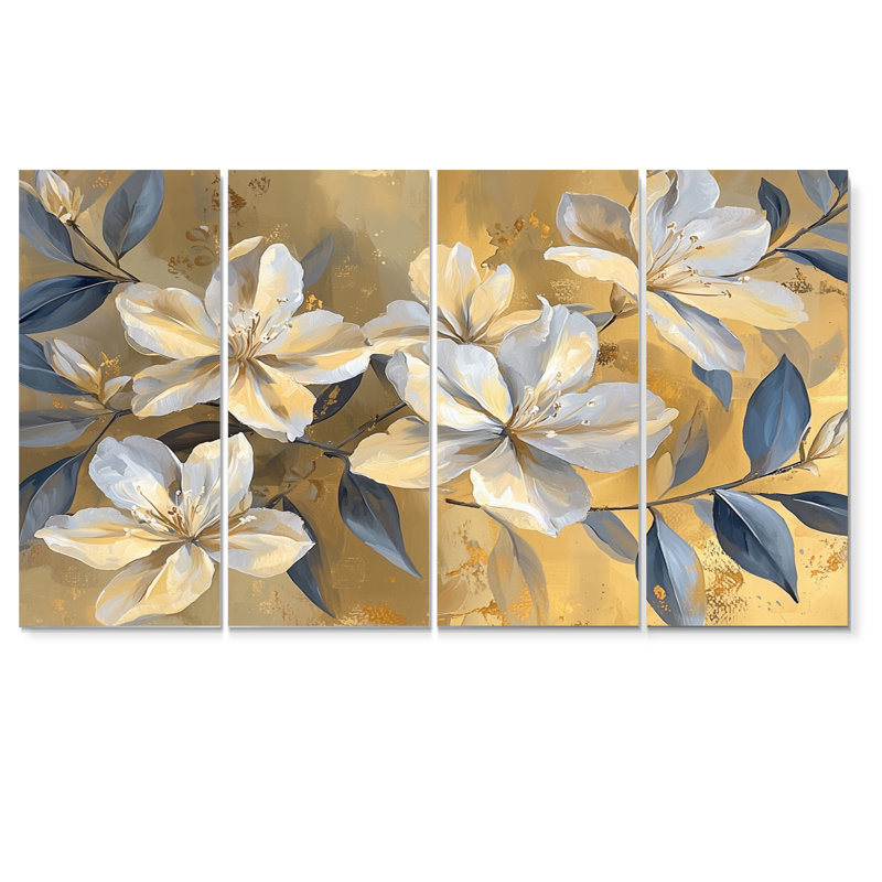 Judy - art mural rhododendron - décoration murale Tradi, 4, H 32 po x l 64 po