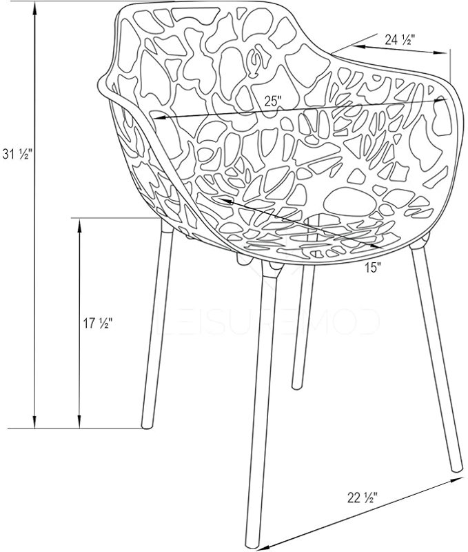 Chaise d'appoint en aluminium - ensemble de 2, Jaune